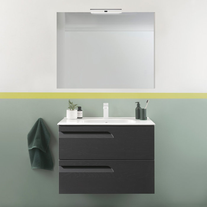 Orren Ellis Huntsville 24" WallMounted Single Bathroom Vanity Set